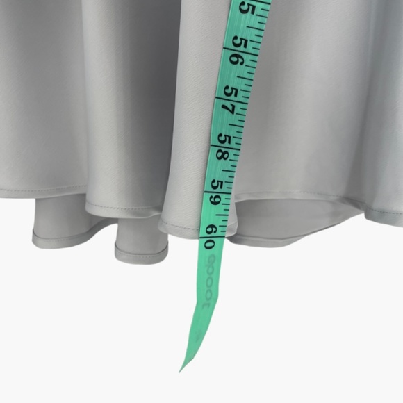 OASIS Silver Gray Cold Shoulder Slip Maxi Tiered Dress - Picture 6 of 7